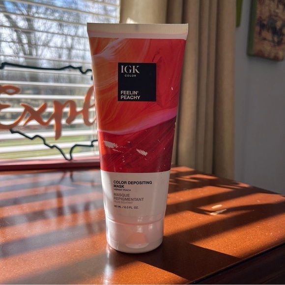 IGK Feelin’ Peachy Color Depositing Conditioning Hair Mask Full Size 6 Fl Oz NWT - Picture 5 of 14